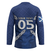 Custom Scotland Football Hockey Jersey Saltire Celtic Knot Lion Rampant