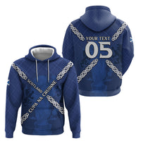 Custom Scotland Football Hoodie Saltire Celtic Knot Lion Rampant
