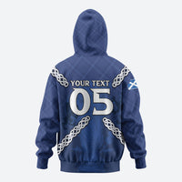 Custom Scotland Football Hoodie Saltire Celtic Knot Lion Rampant