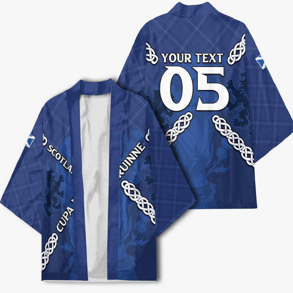 Custom Scotland Football Kimono Saltire Celtic Knot Lion Rampant