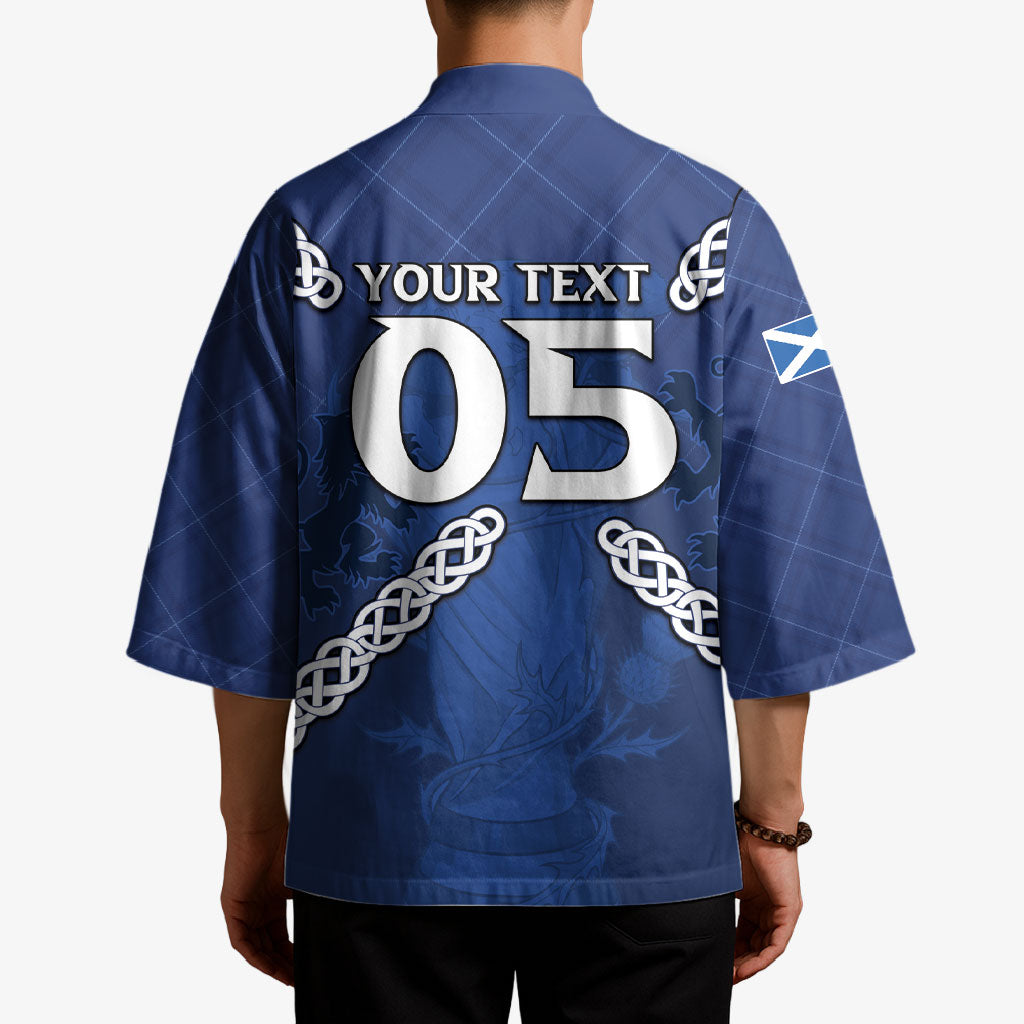 Custom Scotland Football Kimono Saltire Celtic Knot Lion Rampant