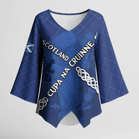 Custom Scotland Football Kimono Sleeve Blouse Saltire Celtic Knot Lion Rampant