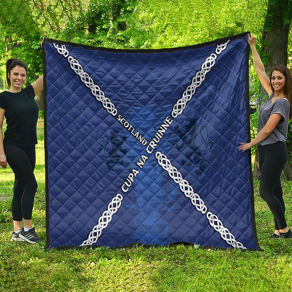 Scotland Football Quilt Saltire Celtic Knot Lion Rampant