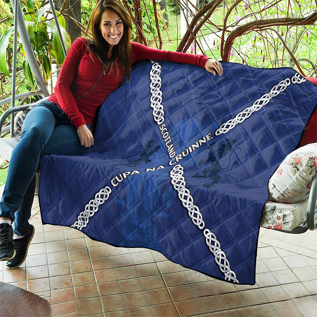 Scotland Football Quilt Saltire Celtic Knot Lion Rampant