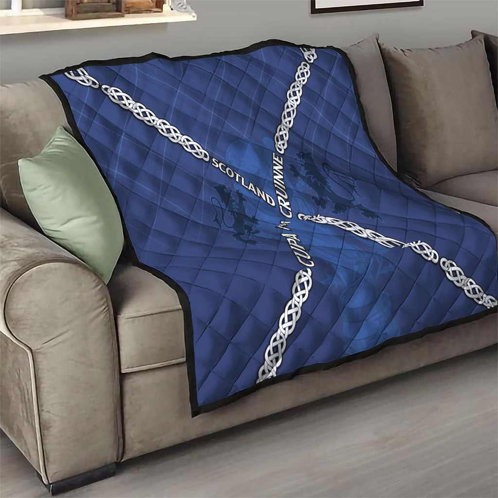 Scotland Football Quilt Saltire Celtic Knot Lion Rampant