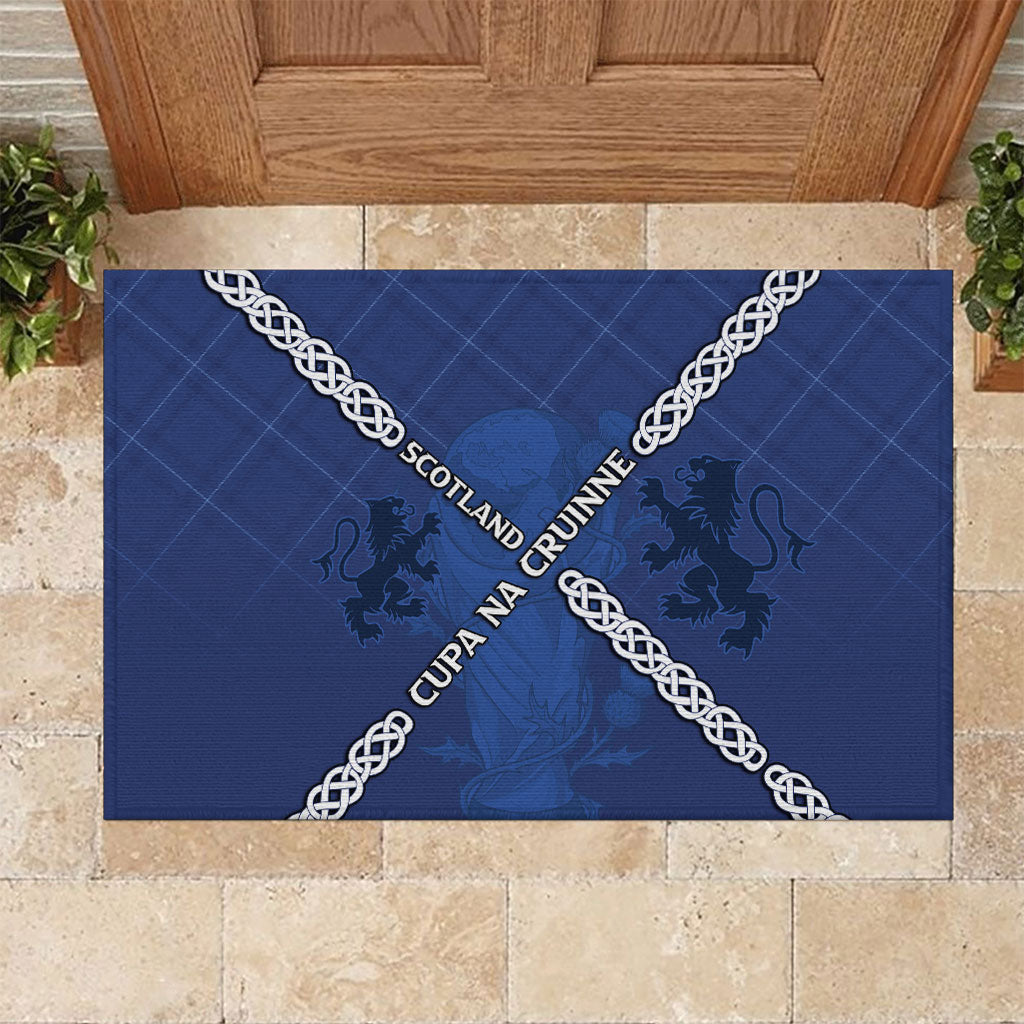 Scotland Football Rubber Doormat Saltire Celtic Knot Lion Rampant