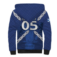 Custom Scotland Football Sherpa Hoodie Saltire Celtic Knot Lion Rampant
