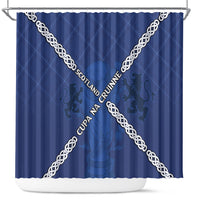Scotland Football Shower Curtain Saltire Celtic Knot Lion Rampant