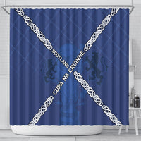 Scotland Football Shower Curtain Saltire Celtic Knot Lion Rampant