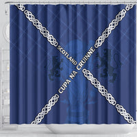 Scotland Football Shower Curtain Saltire Celtic Knot Lion Rampant