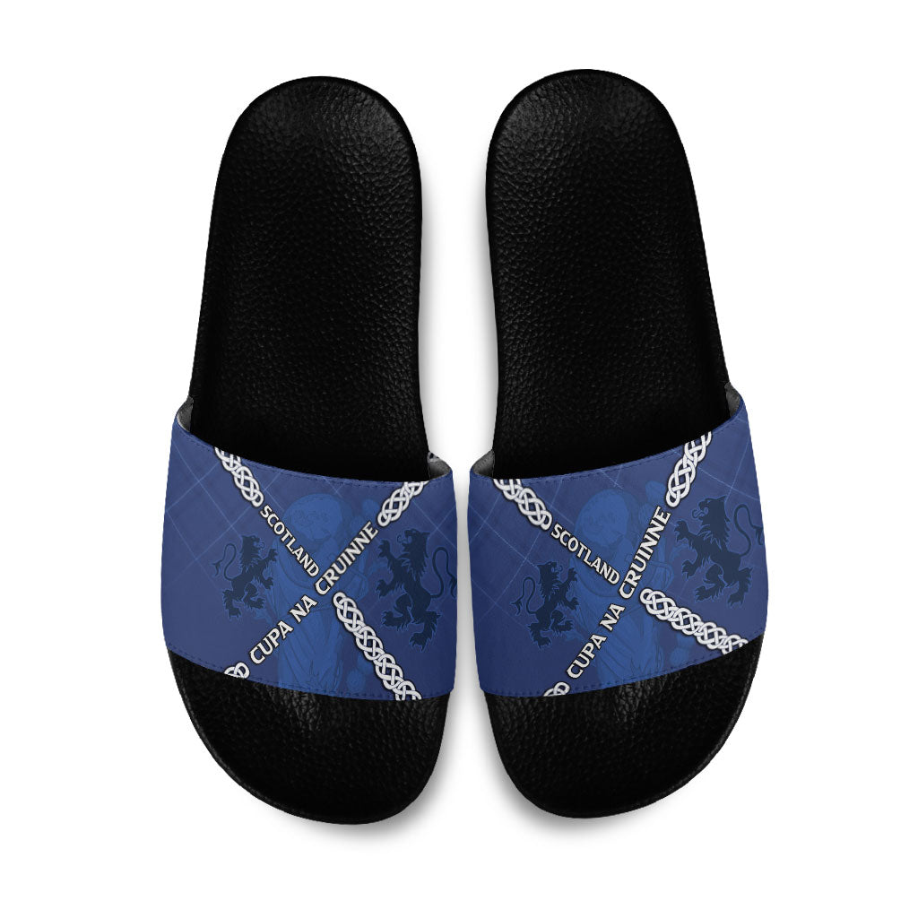Scotland Football Slide Sandals Saltire Celtic Knot Lion Rampant