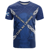 Custom Scotland Football T Shirt Saltire Celtic Knot Lion Rampant