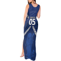 Custom Scotland Football Tank Maxi Dress Saltire Celtic Knot Lion Rampant