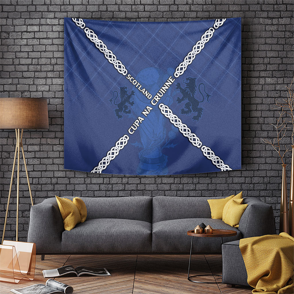 Scotland Football Tapestry Saltire Celtic Knot Lion Rampant