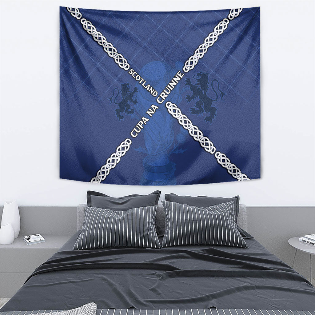 Scotland Football Tapestry Saltire Celtic Knot Lion Rampant