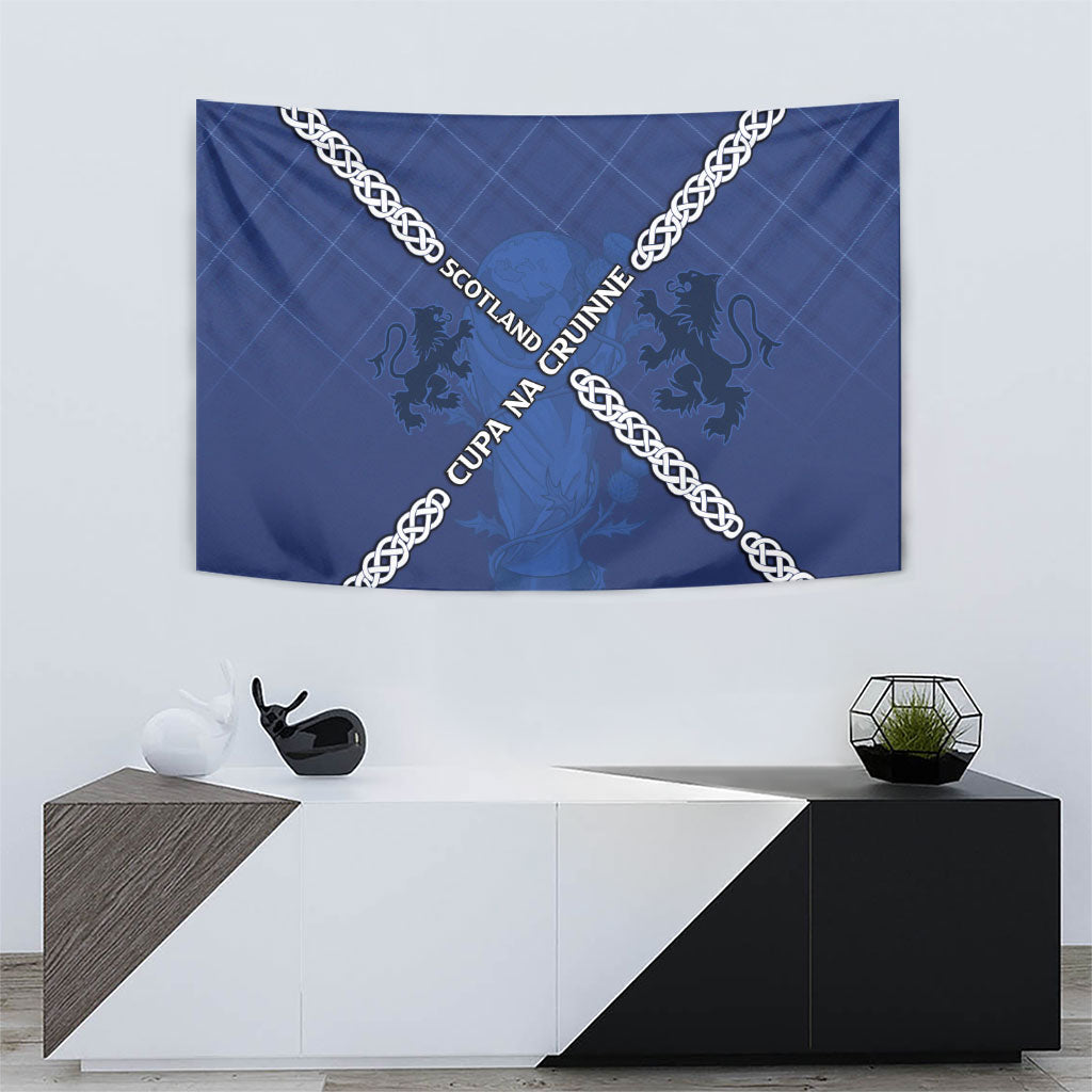 Scotland Football Tapestry Saltire Celtic Knot Lion Rampant