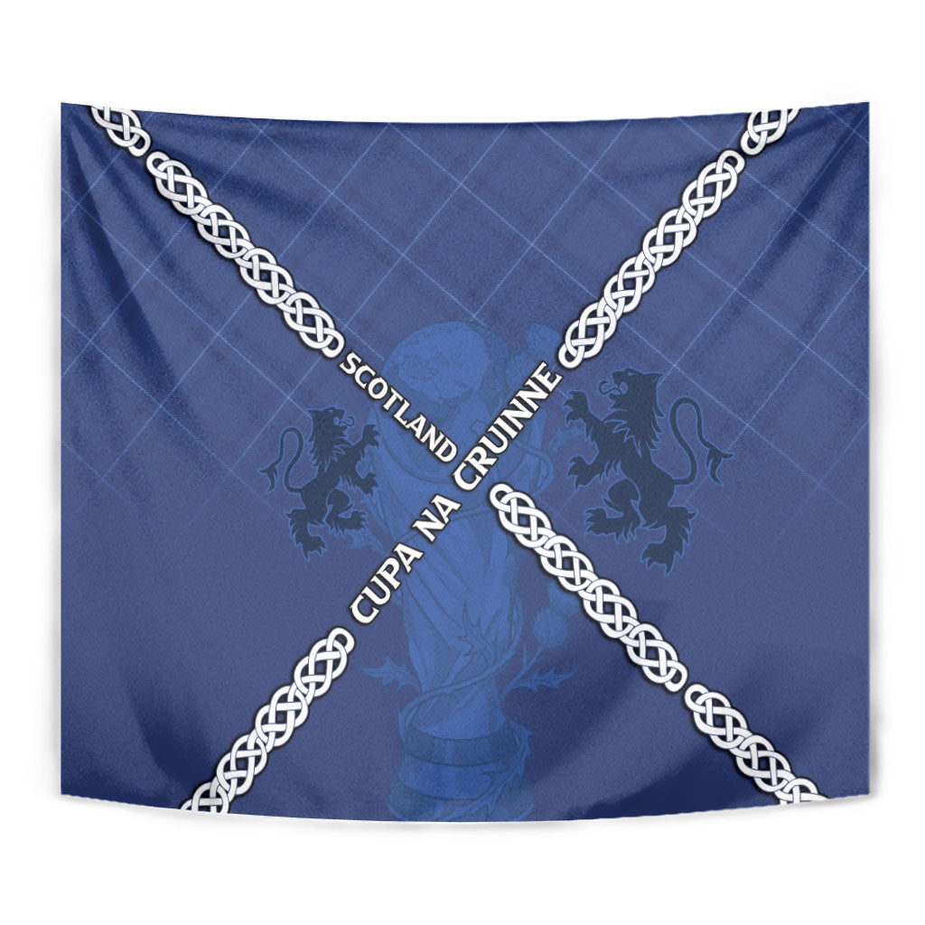 Scotland Football Tapestry Saltire Celtic Knot Lion Rampant