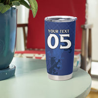 Custom Scotland Football Tumbler Cup Saltire Celtic Knot Lion Rampant