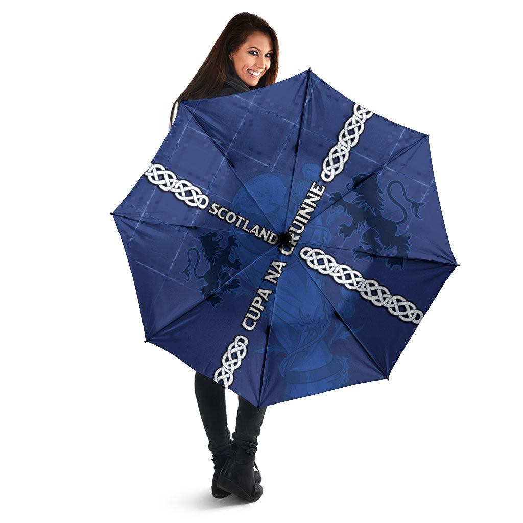 Scotland Football Umbrella Saltire Celtic Knot Lion Rampant