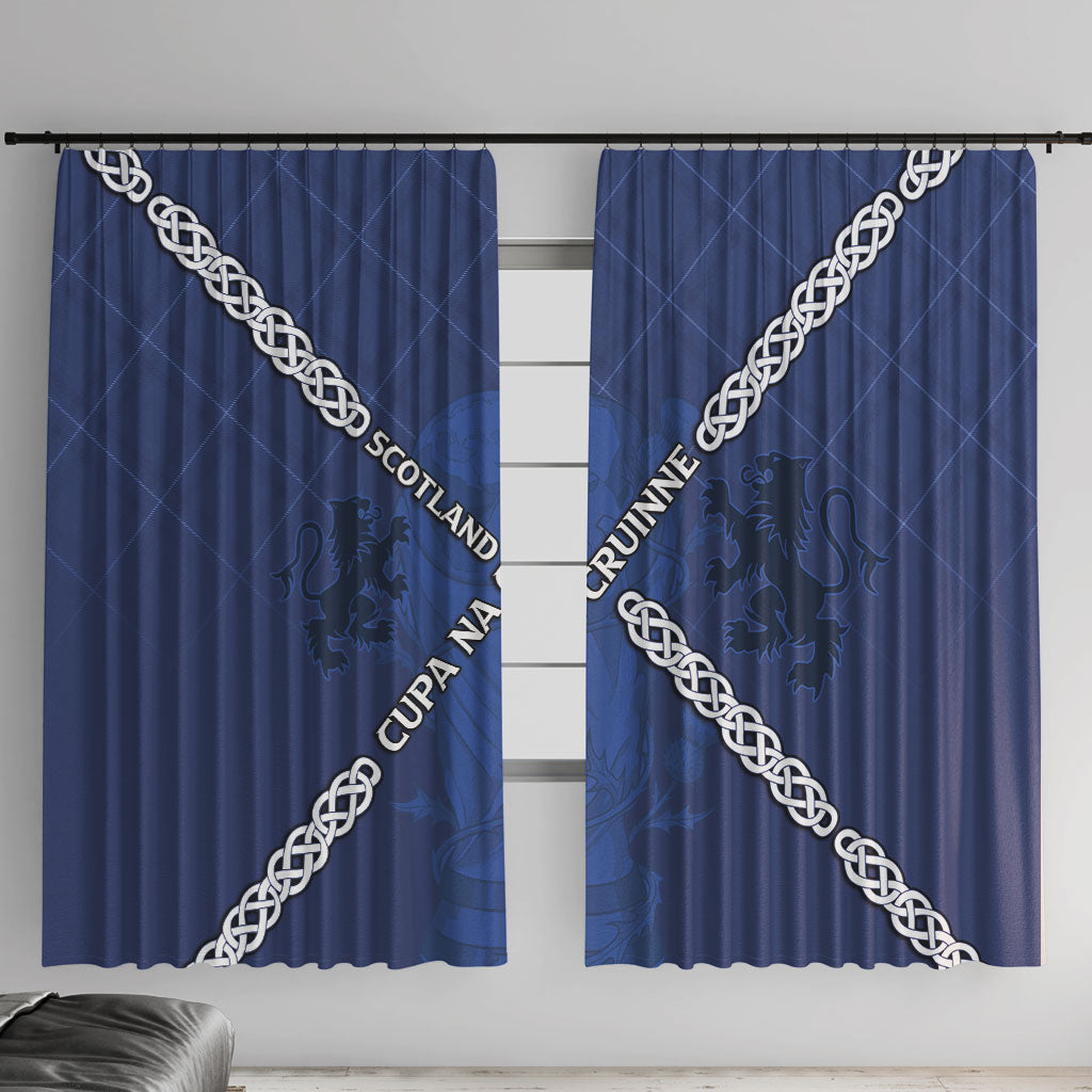 Scotland Football Window Curtain Saltire Celtic Knot Lion Rampant