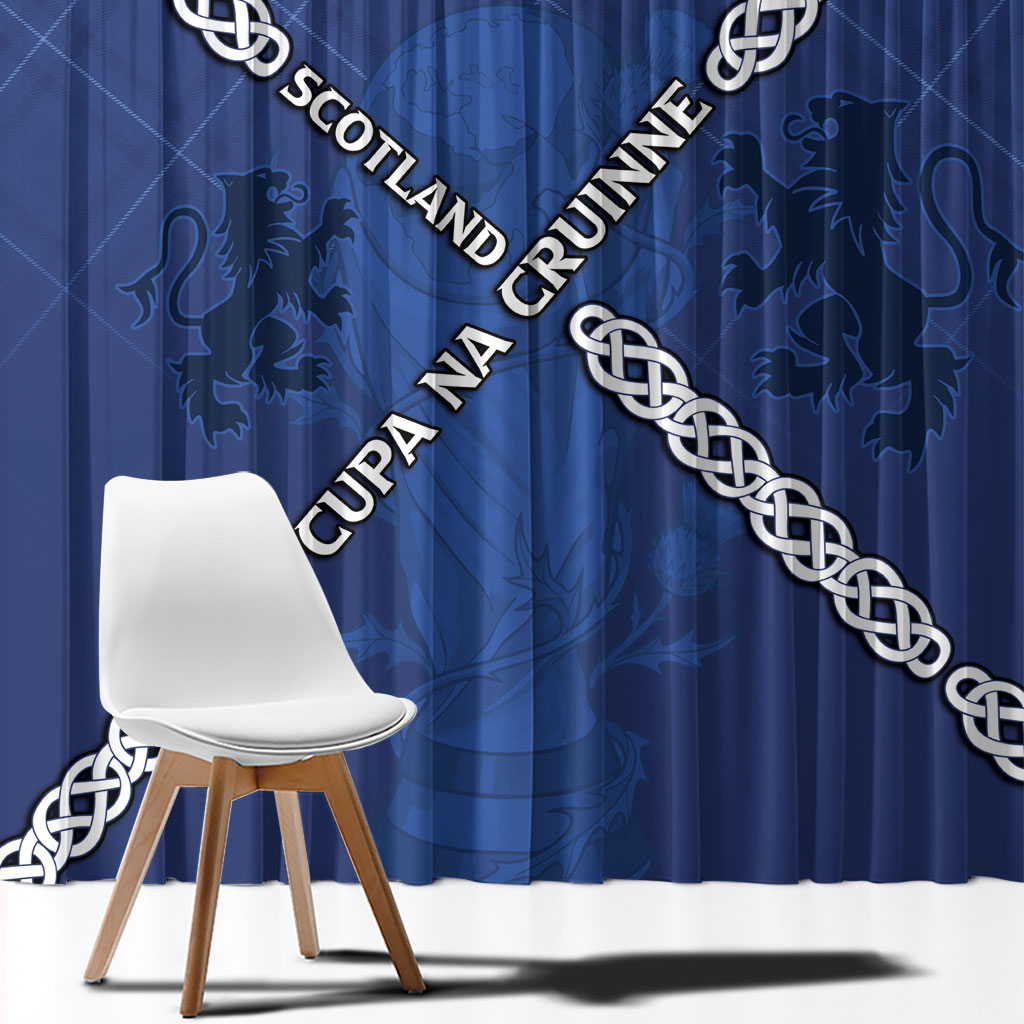 Scotland Football Window Curtain Saltire Celtic Knot Lion Rampant