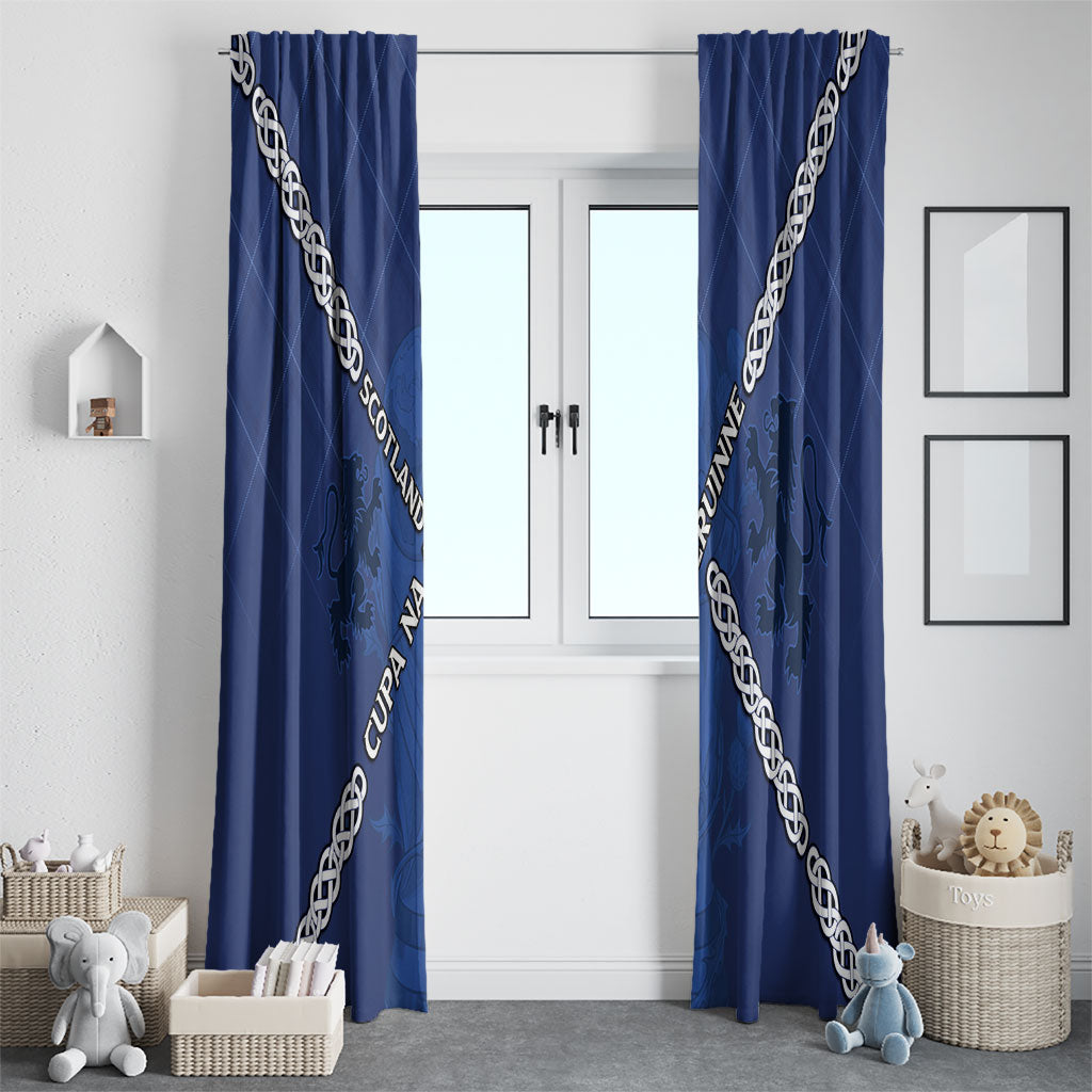Scotland Football Window Curtain Saltire Celtic Knot Lion Rampant
