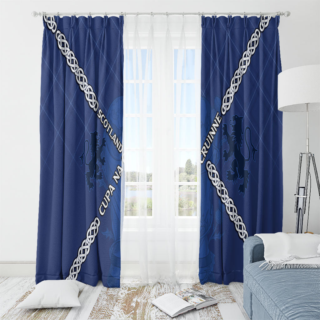 Scotland Football Window Curtain Saltire Celtic Knot Lion Rampant