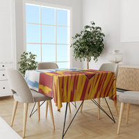 Argentina And Spain Football Tablecloth Split Flag Golden Trophy Grunge