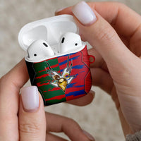 Mexico And Korean Football AirPods Case Split Flag Golden Trophy Grunge