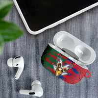 Mexico And Korean Football AirPods Case Split Flag Golden Trophy Grunge