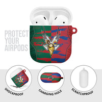 Mexico And Korean Football AirPods Case Split Flag Golden Trophy Grunge