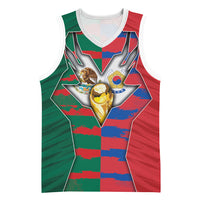 Custom Mexico And Korean Football Basketball Jersey Split Flag Golden Trophy Grunge