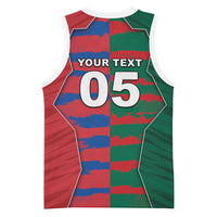 Custom Mexico And Korean Football Basketball Jersey Split Flag Golden Trophy Grunge