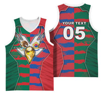 Custom Mexico And Korean Football Basketball Jersey Split Flag Golden Trophy Grunge