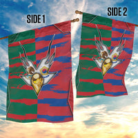Mexico And Korean Football Garden Flag Split Flag Golden Trophy Grunge