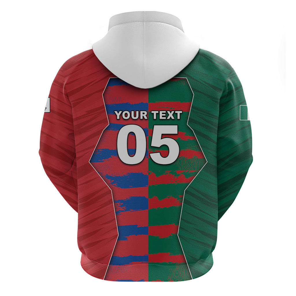 Custom Mexico And Korean Football Hoodie Split Flag Golden Trophy Grunge