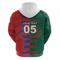 Custom Mexico And Korean Football Hoodie Split Flag Golden Trophy Grunge