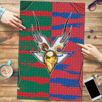 Mexico And Korean Football Puzzle Split Flag Golden Trophy Grunge