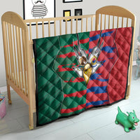 Mexico And Korean Football Quilt Split Flag Golden Trophy Grunge
