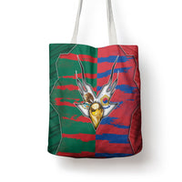 Mexico And Korean Football Tote Bag Split Flag Golden Trophy Grunge