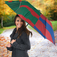 Mexico And Korean Football Umbrella Split Flag Golden Trophy Grunge