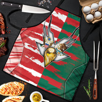 USA And Mexico Football Apron Split Flag Golden Trophy Grunge