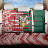 USA And Mexico Football Back Car Seat Cover Split Flag Golden Trophy Grunge