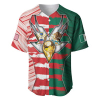 Custom USA And Mexico Football Baseball Jersey Split Flag Golden Trophy Grunge