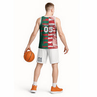 Custom USA And Mexico Football Basketball Jersey Split Flag Golden Trophy Grunge