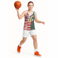 Custom USA And Mexico Football Basketball Jersey Split Flag Golden Trophy Grunge