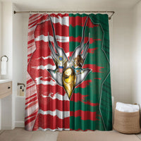 USA And Mexico Football Bathroom Set Split Flag Golden Trophy Grunge