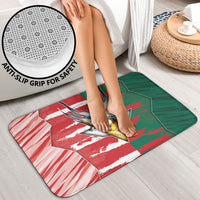 USA And Mexico Football Bathroom Set Split Flag Golden Trophy Grunge