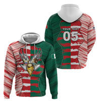 Custom USA And Mexico Football Hoodie Split Flag Golden Trophy Grunge