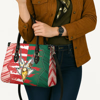 USA And Mexico Football Leather Bag Split Flag Golden Trophy Grunge